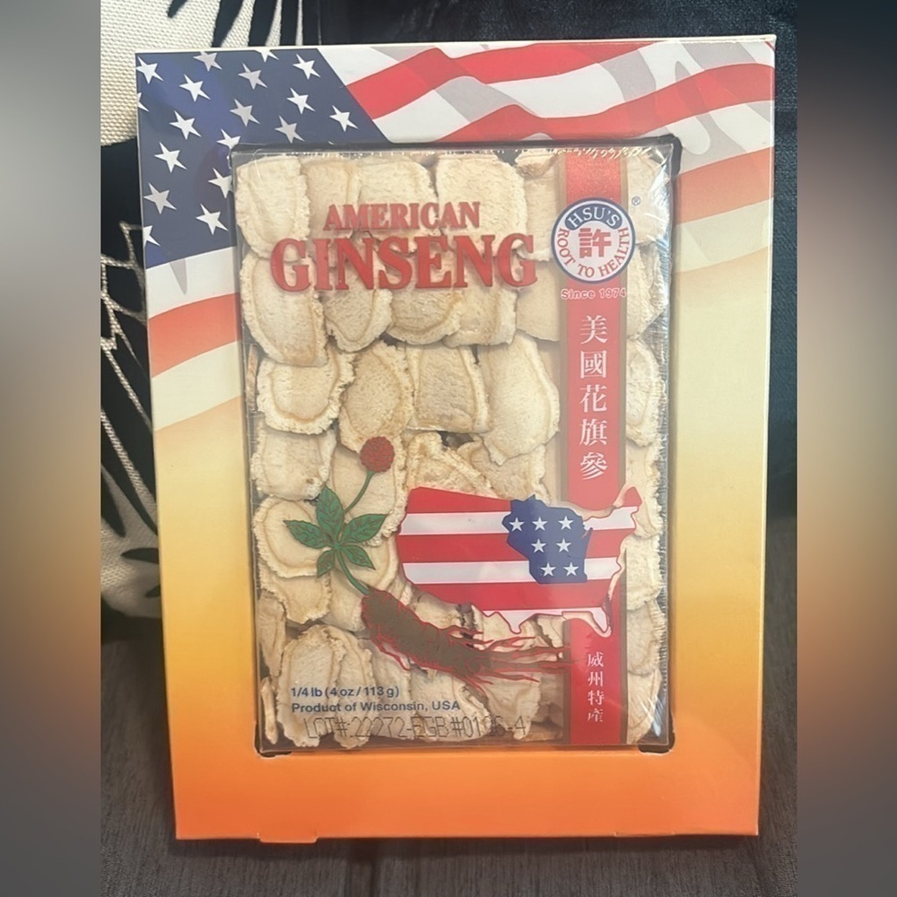 American Ginseng Root Slices from Hsu's Ginseng Farm Wausau, Wisconsin, U.S.A.